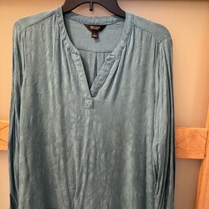 Textured Cotton Women's Teal Blouse